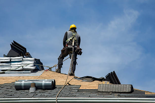 Professional Roofing technician working in Woodrow, CO